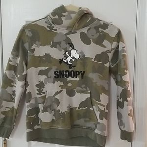 Zara Boys Camouflage Snoopy Hoodie